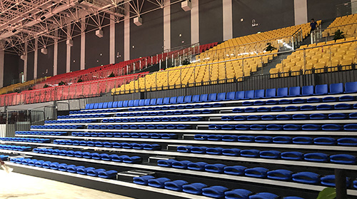 韶关体育公园-广东省第十三届中学生运动会主场馆看台座椅安装完毕
